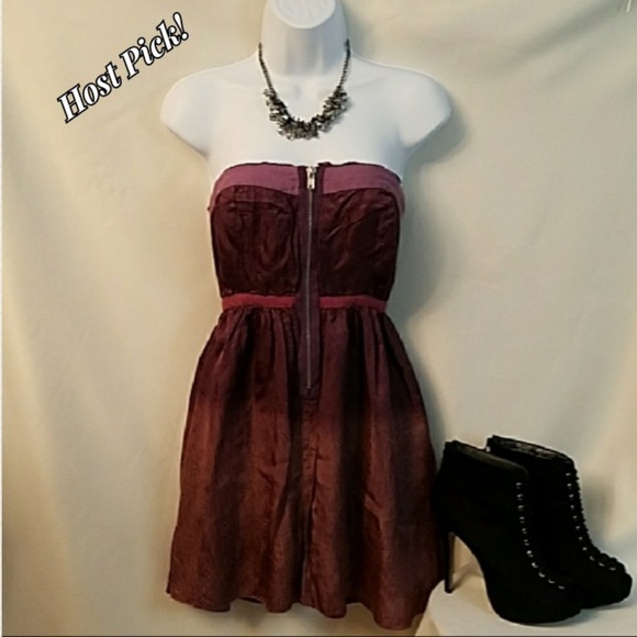Free People Dresses & Skirts - 🎉Host Pick🎉 FREE PEOPLE Purple strapless dress